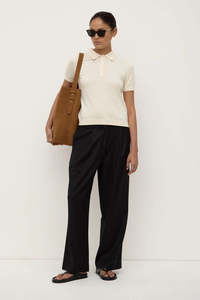 Assembly Sloane Cotton Cashmere Polo Cream