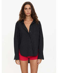 Thrills Unwind Stripe Oversized Shirt