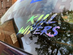 Merchandise: KILL ALL WIPERS | WRITTEN IN BLOOD DECAL