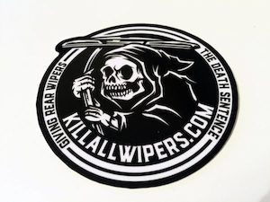 Kill All Wipers: KILL ALL WIPERS | LOGO DECAL BLACK/WHITE