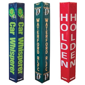 Rugby League Union: HART Square Rugby Post Pads 25cm - Custom Printed (set of 4)