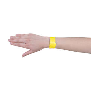 Bibs Vests: Disposable Wrist Bands Yellow x 100