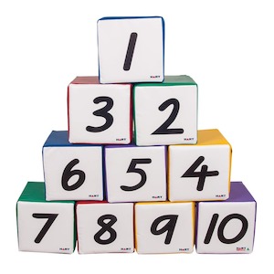Soft Play Equipment: HART Numbered Cube Set - 1 to 10