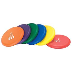 Flying Disc Games: HART Numbered Foam Frisbee Set