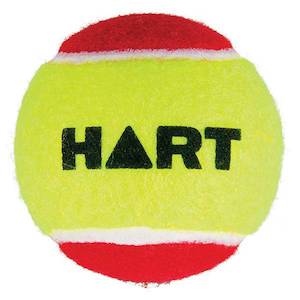 Tennis Balls: HART Low Compression Tennis Ball 75mm - Yellow/Red