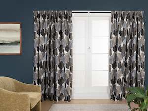 Colour_Natural/Brown: Mossburn Jacquard Lined Readymade Cutains - Naturals