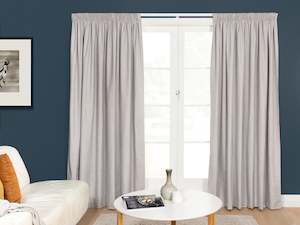 Curtains: Wanaka Blockout Pencil Pleat Curtains - Granite