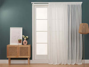 Voile And Sheer Fabrics: Rhapsody 315cm White Sheer Fabric