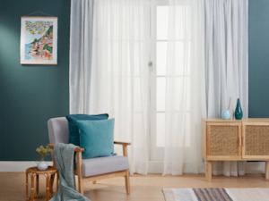 Voile And Sheer Fabrics: Astoria 315cm White Sheer Fabric