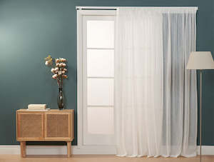 Voile And Sheer Fabrics: Rhapsody 315cm Ivory Sheer Fabric