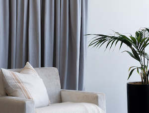 Ready Made Curtains: Elmwood Dimout Pencil Pleat Curtains - Silver