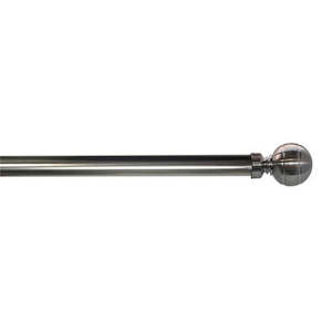 Track Rod Accessories: Expandable Rod Set 22/25, Brushed Nickel, 120 - 210cm