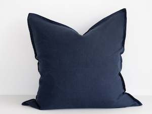 Ava Linen Filled Cushion - Navy