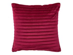 Pintuck Velvet Merlot Cushion Cover