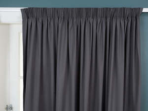 Linings Ready Made: Readymade Blockout Pencil Pleat Lining - Graphite