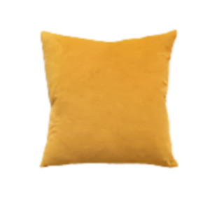 Majestic Velvet-Linen Ochre Filled Cushion Ochre