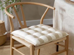 Hahei Stripe Chair Pad - Beige