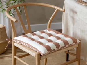 Accessories: Hahei Stripe Chair Pad - Rust