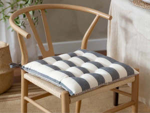 Accessories: Hahei Stripe Chair Pad - Navy