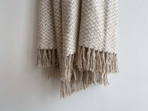 Throws: Audrey Throw - Camel/White