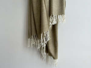 Throws: Sophia Throw - Camel/White