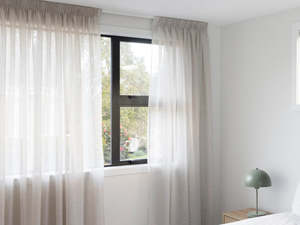 Ready Made Curtains: Rhapsody Sheer Readymade Curtains - Sand