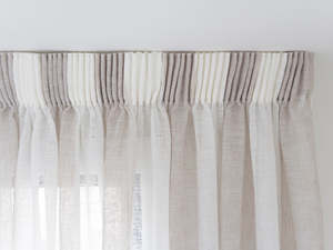 Ready Made Curtains: Romy Stripe Sheer Readymade Curtains