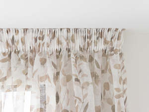 Bayside Sheer Readymade Curtains - Earth