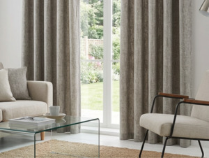 Ready Made Curtains: Long Bay Blockout Lined Pencil Pleat Curtains - Clay
