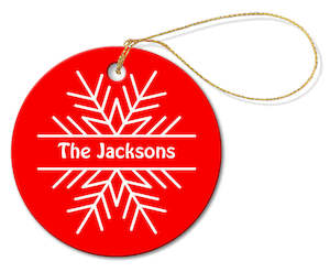 Snowflake Porcelain Ornament