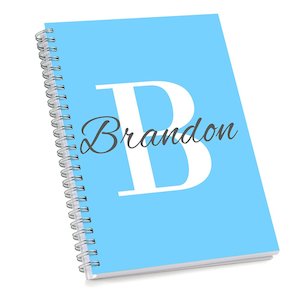 Stationery: Blue Monogram Sketch Book