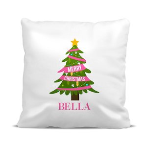 Cushion Covers Pillow Cases: Pink Christmas Classic Cushion Cover