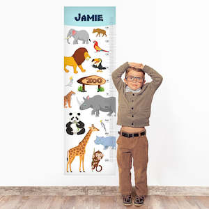 Height Charts Sticker Pack: Zoo Wall Decal Height Chart