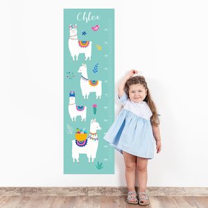 Height Charts Sticker Pack: Llama Wall Decal Height Chart