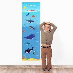 Ocean Wall Decal Height Chart