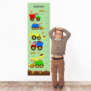 Height Charts Sticker Pack: Truck Wall Decal Height Chart