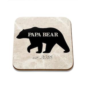Coasters: Papa Bear Square Coaster - Set of 4