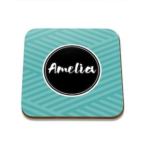 Name Square Coaster - Set of 4