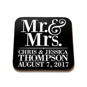 Coasters: Mr & Mrs Square Coaster - Single