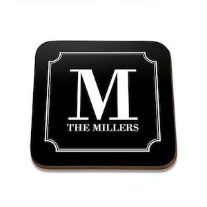 Coasters: Monogram Square Coaster - Set of 4