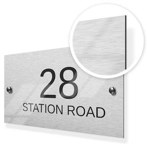 House Signs: Steel Pattern Large Metal House Sign