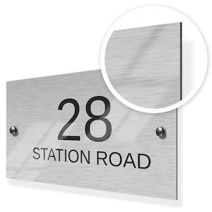 House Signs: Horizontal Pattern Large Metal House Sign