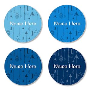 Round Name Labels: Arrows Round Label (Pack of 30)