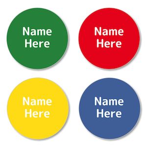Round Name Labels: Multi Colour - Classic Round Label (Pack of 30)