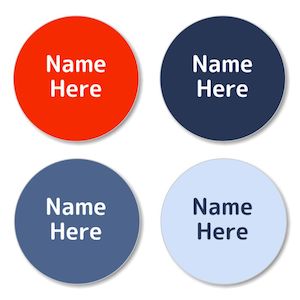 Multi Colour - Nautica Round Label (Pack of 30)
