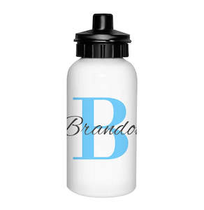 Drink Bottle: Blue Monogram Drink Bottle