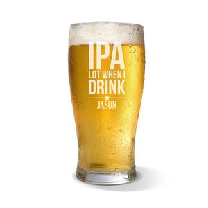 Engraved Standard Beer Glasses: IPA Standard 285ml Beer Glass