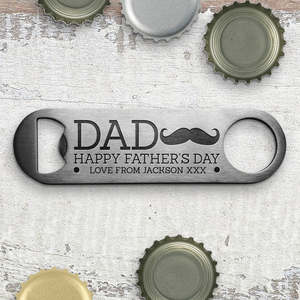 Engraved Bottle Openers: Moustache Engraved Bottle Opener