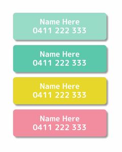 Iron On Labels: Pastels Iron On Labels 20pk