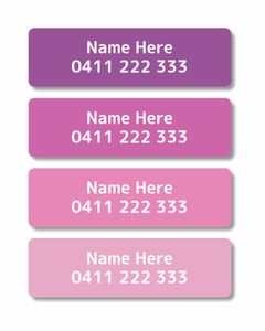 Iron On Labels: Magenta Iron On Labels 20pk
